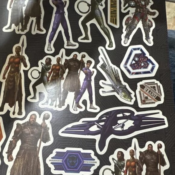 Black Panther Wakanda Forever Create-A-Scene Sticker Pad Marvel Bendon 2022 - Picture 3 of 3